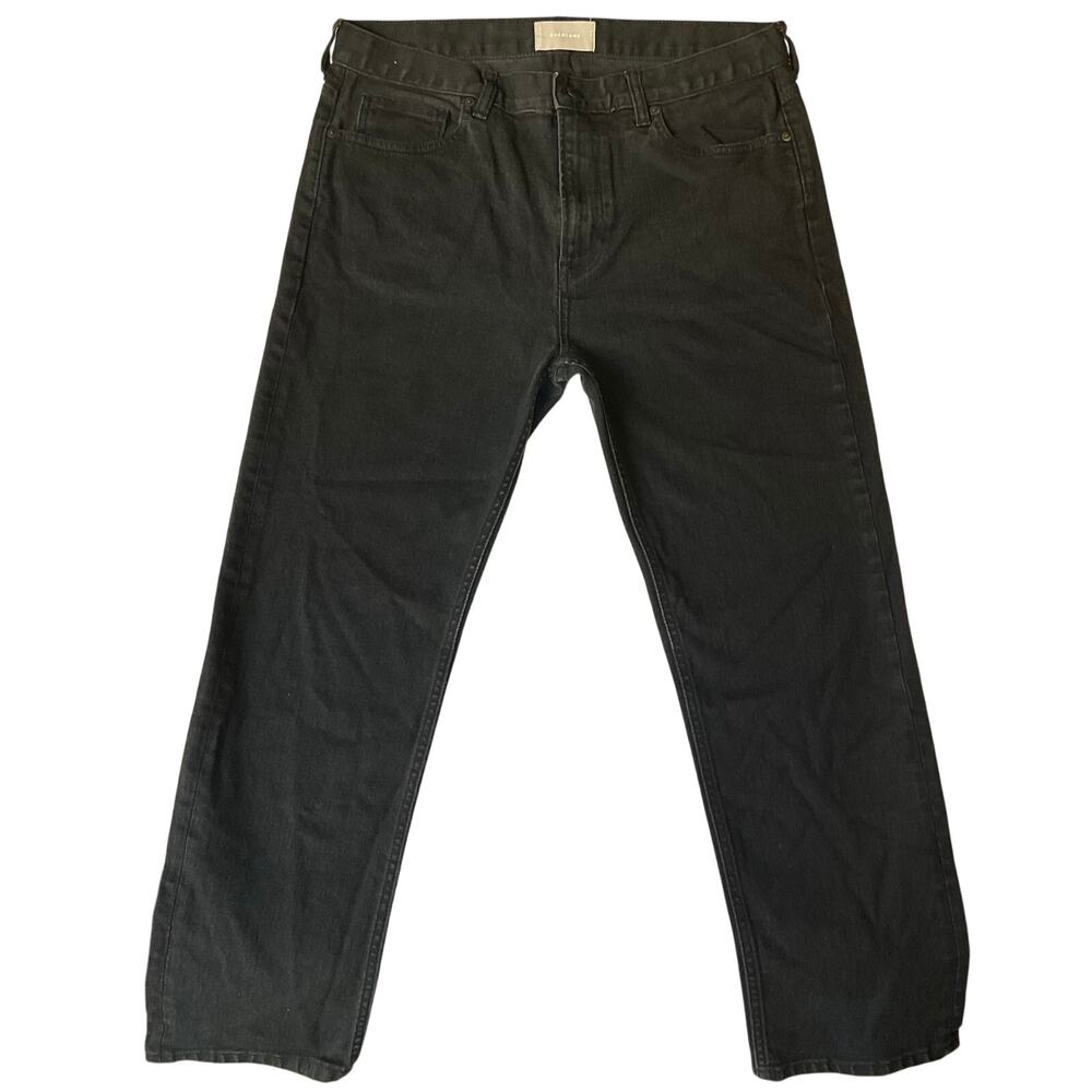 Everlane Men Jeans size 32 x 29 Regular Black Mid Rise Stretch Straight Leg